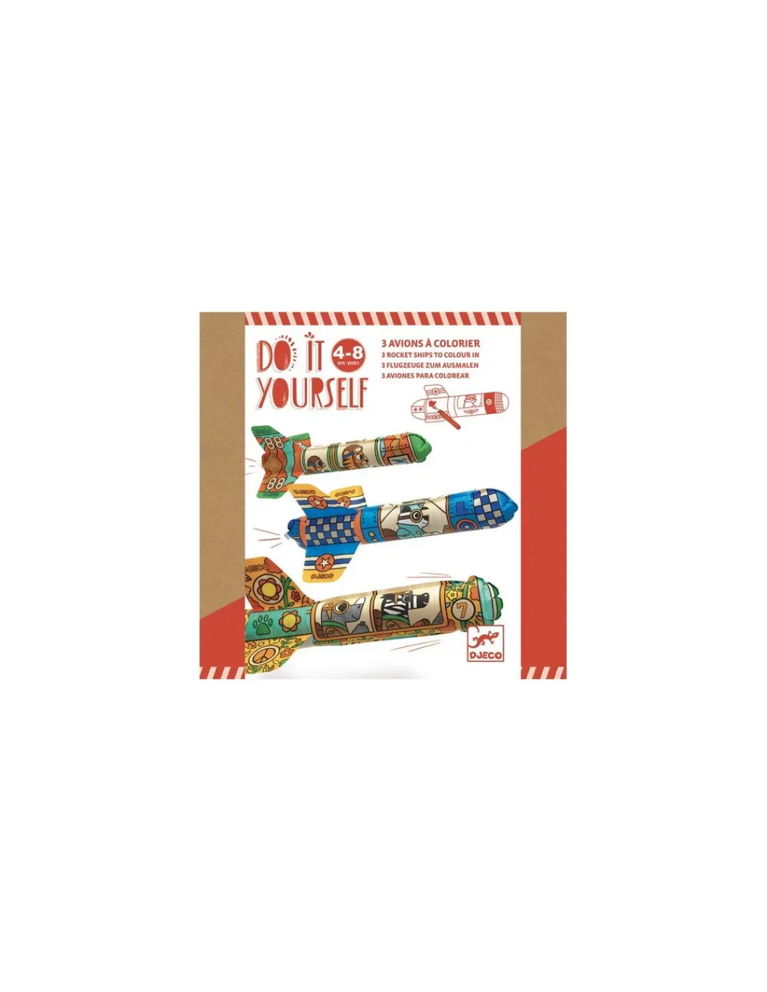 Djeco 3 avions à colorier dans le ciel - Do it Yourself