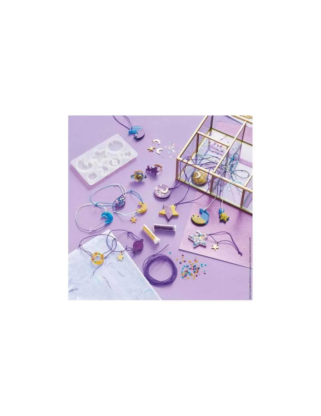 Janod 14 bijoux résine galaxie à créer - Les ateliers bijoux -
