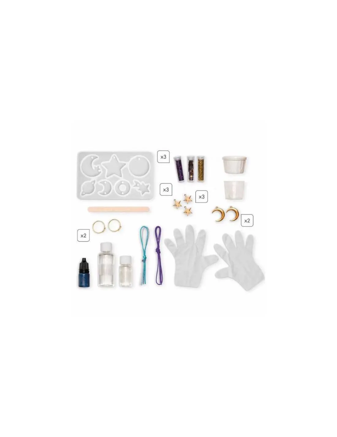 Janod 14 bijoux résine galaxie à créer - Les ateliers bijoux -