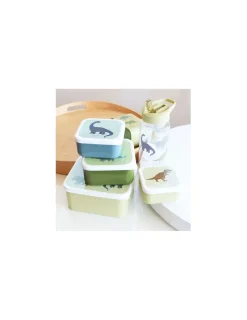 Enfant A little lovely company 4 boites à goûter Dinosaures -
