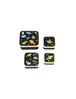 Enfant A little lovely company 4 boites à goûter Galaxy -