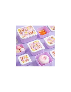 Enfant A little lovely company 4 boites à goûter Jardin fleuri -