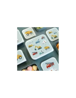 Enfant A little lovely company 4 boites à goûter véhicules -