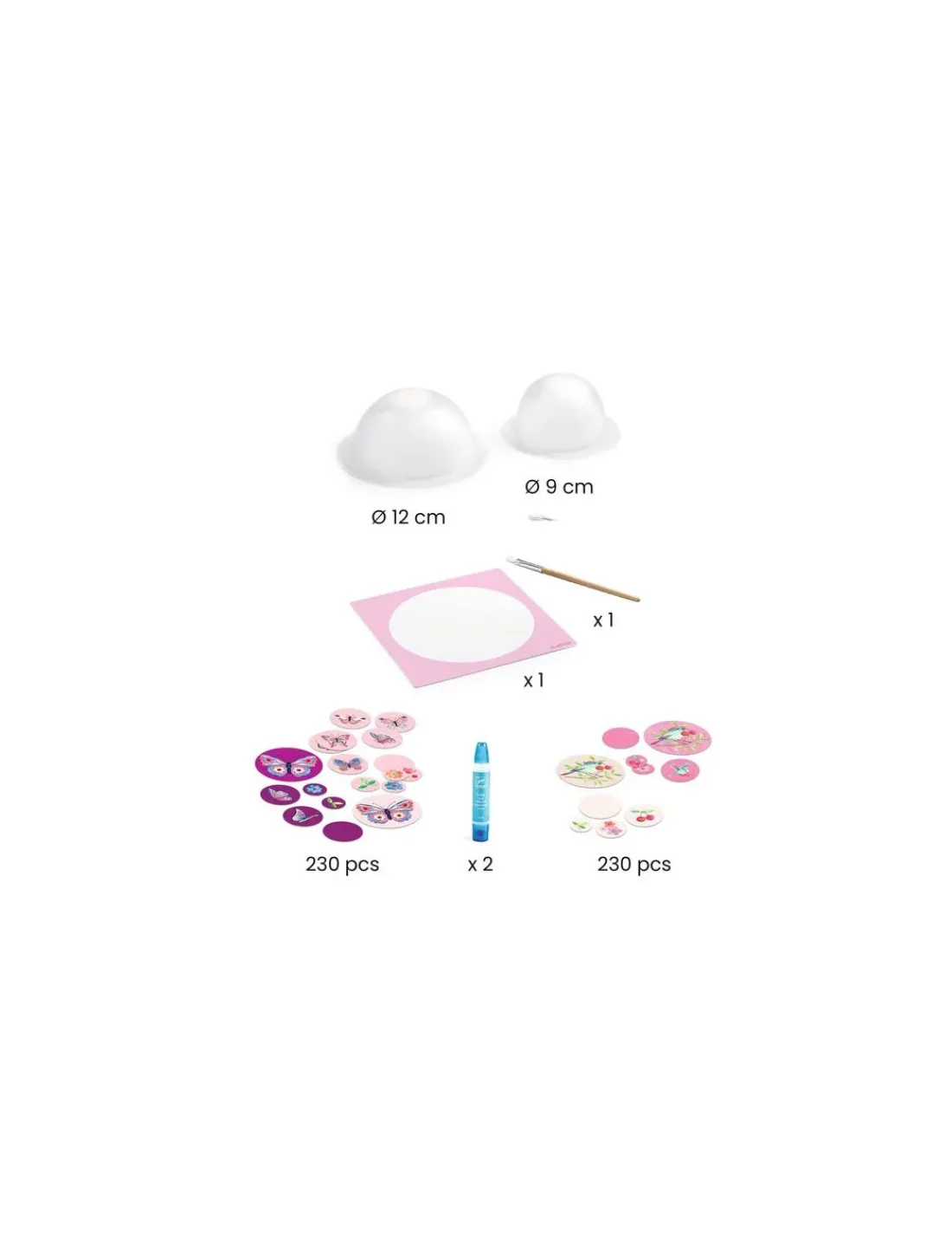 Djeco 2 coupelles papier à créer Dans les airs - Do it Yourself -