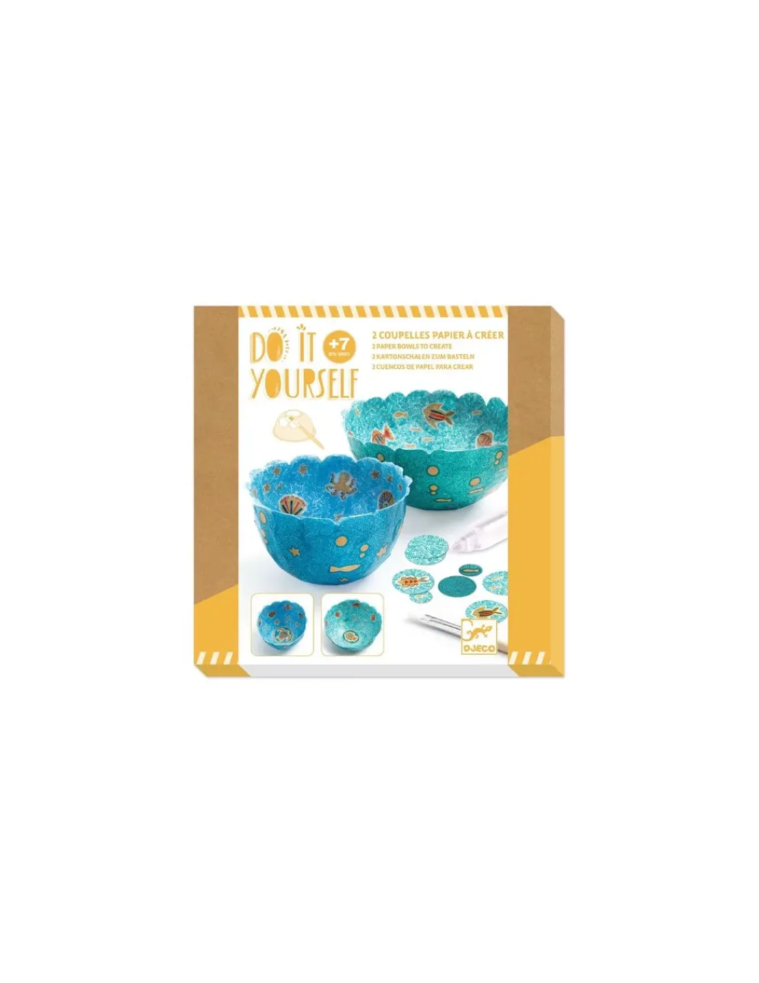 Djeco 2 coupelles papier à créer Dans la mer - Do it Yourself -