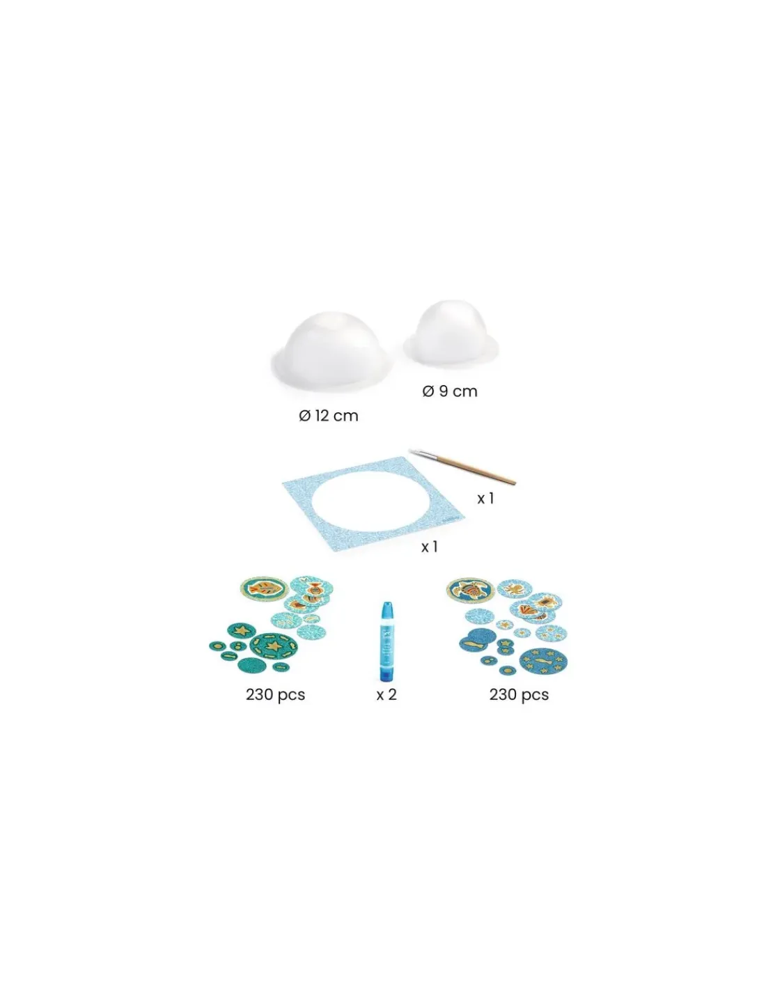 Djeco 2 coupelles papier à créer Dans la mer - Do it Yourself -