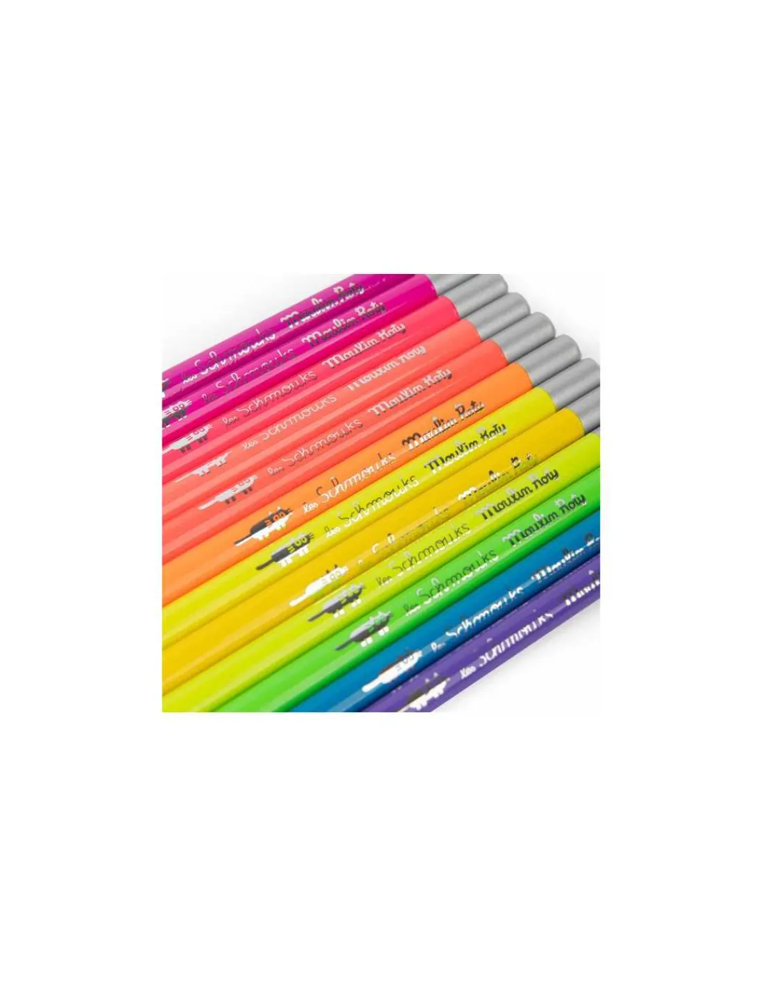 Enfant Moulin Roty 12 crayons de couleur Néon Les Schmouks -