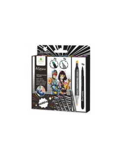 Sycomore 10 marqueurs à alcool et feutre fin Manga -