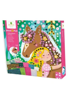 Sycomore 3 mosaïques chevaux -