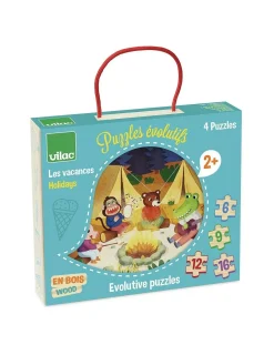 Vilac 4 puzzles évolutifs les vacances -