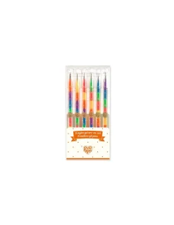 Lovely Paper by Djeco 6 stylos gel arc-en-ciel - Djeco