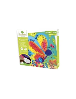 Sycomore 3 tableaux pompons papillons -