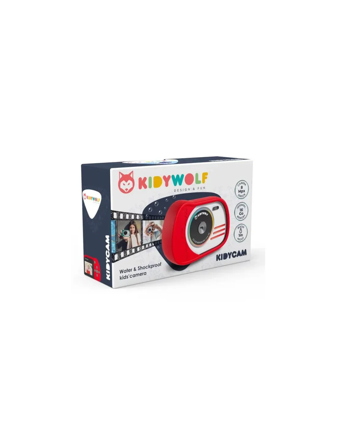 Enfant Kidywolf Appareil photo Kidycam rouge -