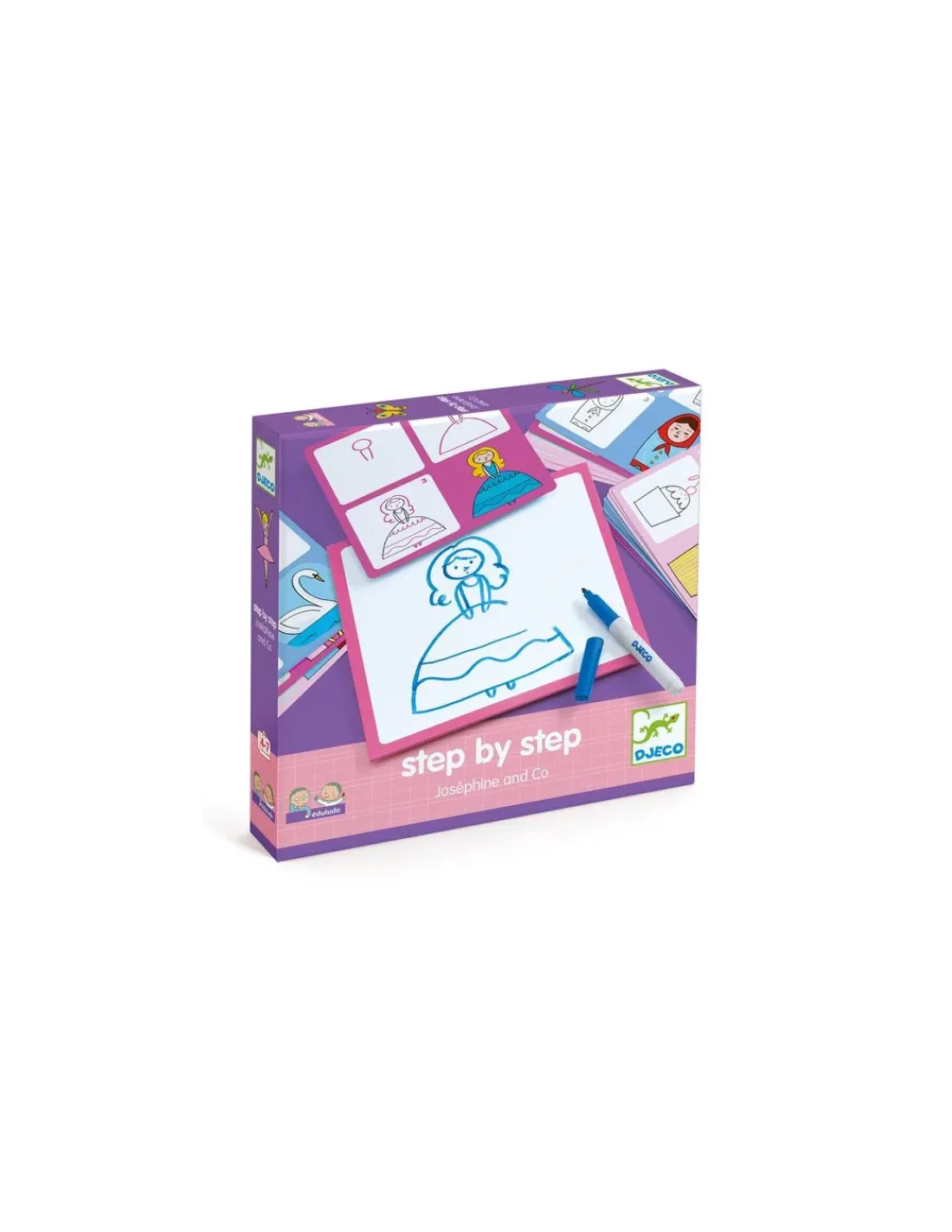 Djeco Apprendre à dessiner Step by step Joséphine and Co -