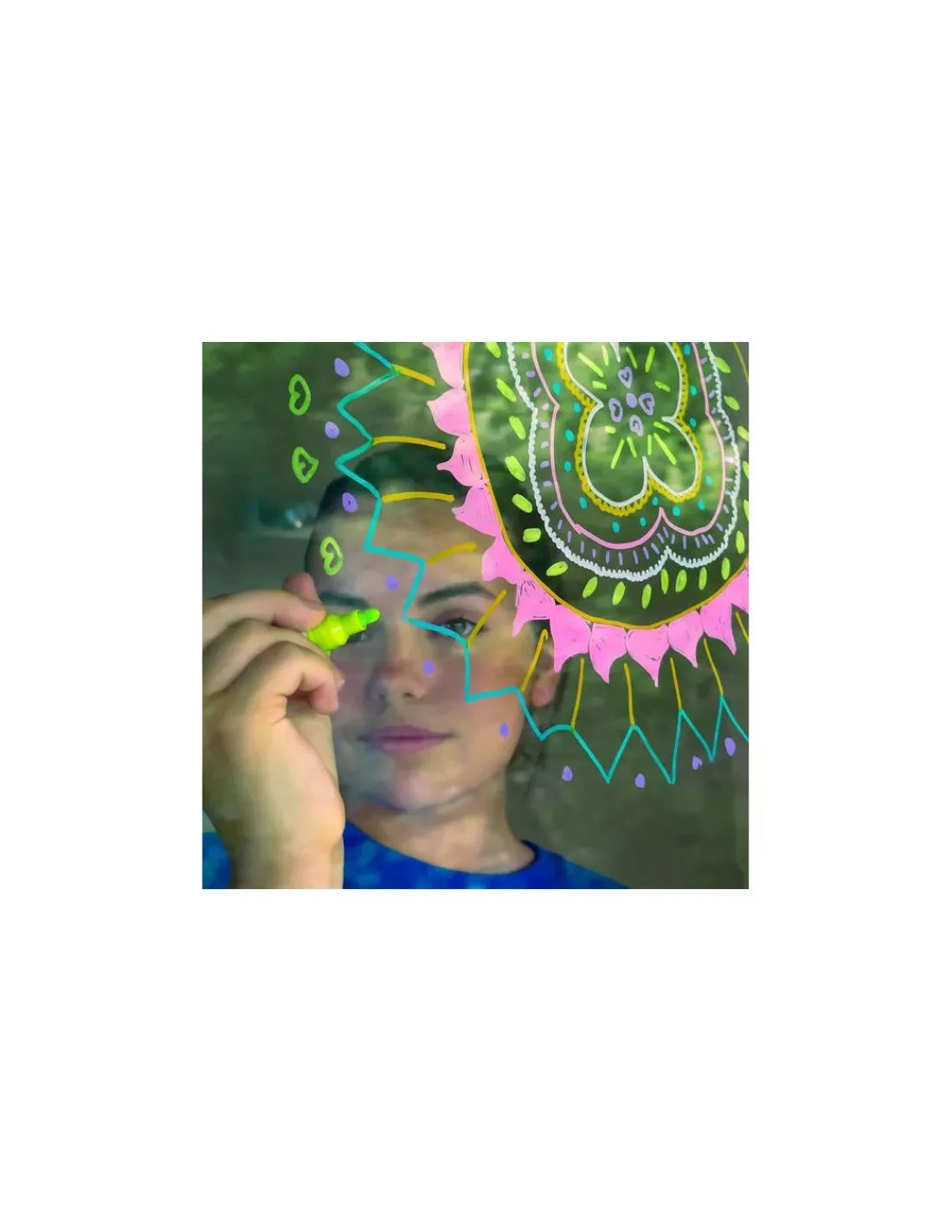 Super Petit Boite 6 feutres effaçables pour vitres et miroirs -