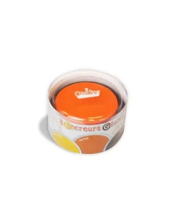 Crea Lign’ Boite de 3 encreurs géants ronds jaune orange marron - CréaLign'