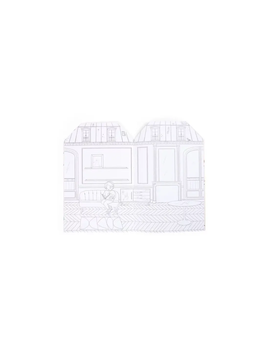 Moulin Roty Cahier de coloriage et stickers Les Parisiennes -