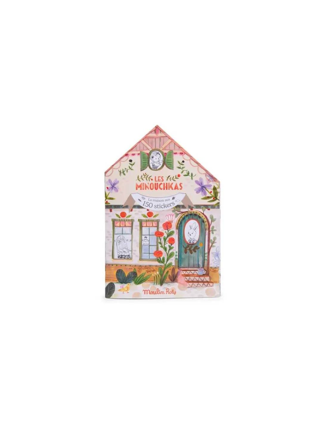 Moulin Roty Cahier de coloriage et stickers Les Minouchkas -