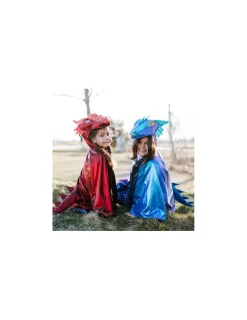 Great Pretenders Cape de dragon bleu irisé 4-6 ans -