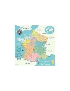 Vilac Carte de France magnétique Ingela P. Arrhenius -