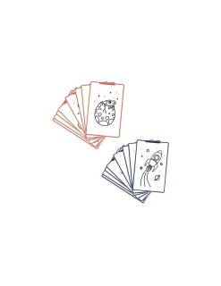 Kidywolf Cartes Kidydraw Mini Galaxy et Dinosaures -