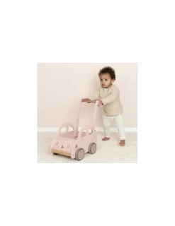 Little Dutch Chariot de marche voiture en bois Rose -