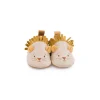 Moulin Roty Chaussons cuir lion beige Sous mon baobab 6/12 m -