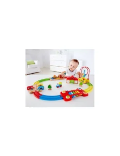 Hape Toys Chemin de fer puzzle arc en ciel - Hape