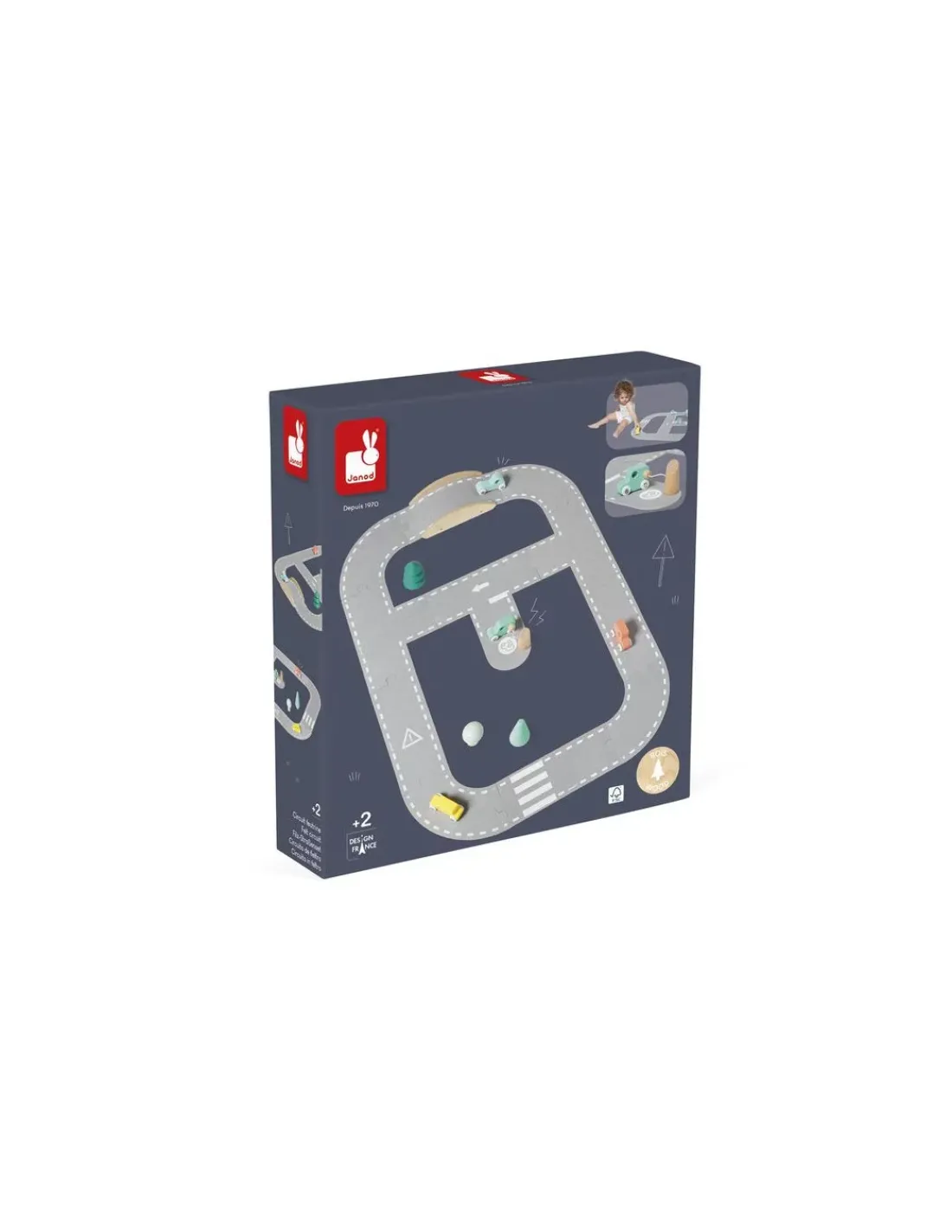 Enfant Janod Circuit de voiture feutrine Bolid -