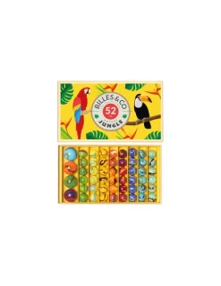 Billes and Co Coffret de 52 billes Jungle - Billes & Co