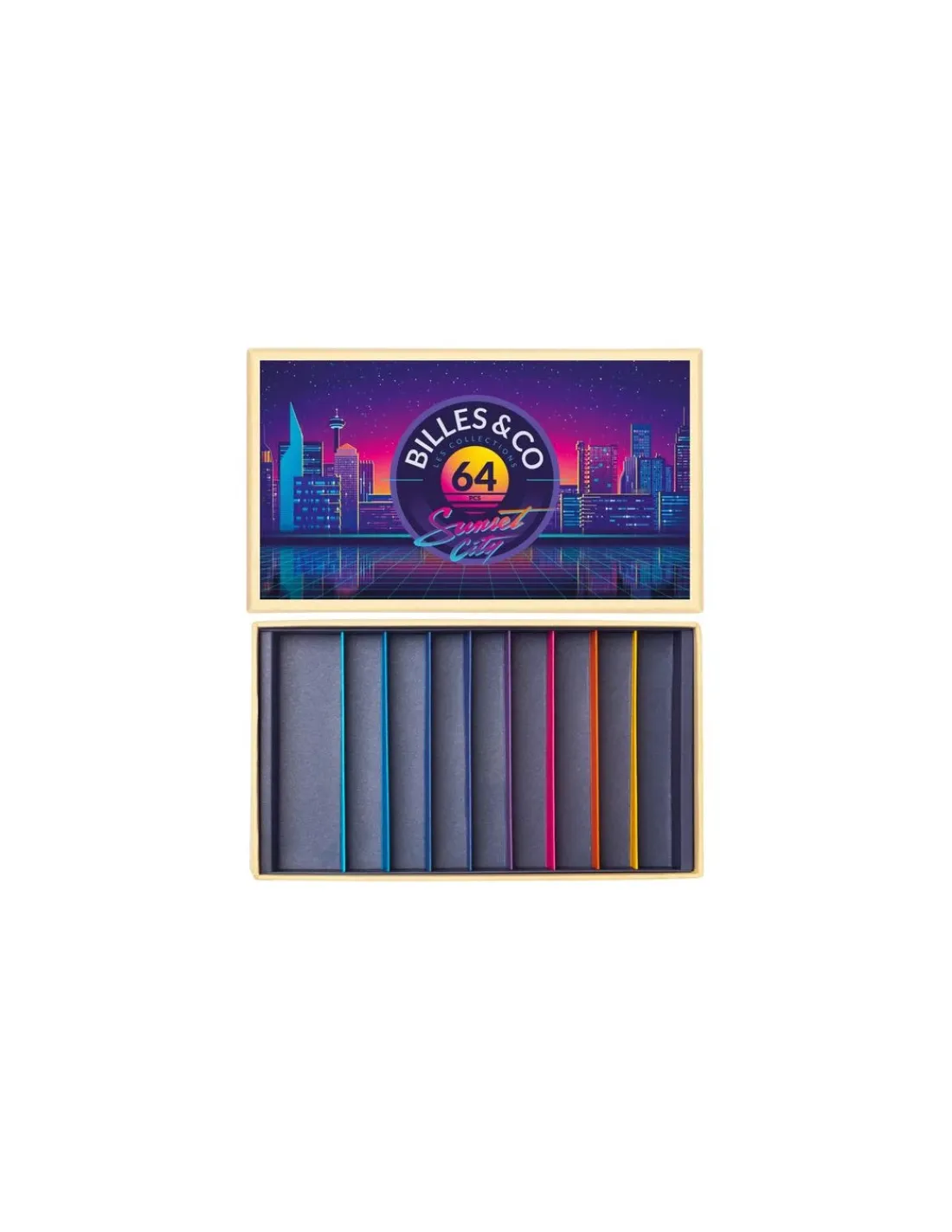 Billes and Co Coffret de 64 billes Sunset city - Billes & Co