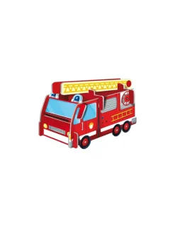 Sassi junior Coffret livre et puzzle Les pompiers - Sassi