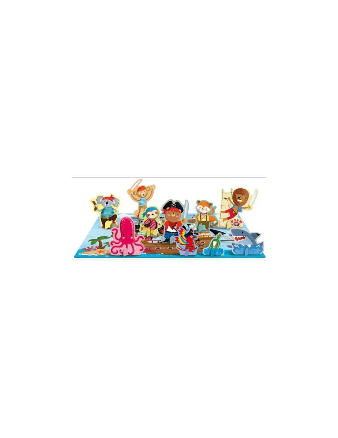 Sassi junior Coffret livre et puzzle Le monde des pirates - Sassi