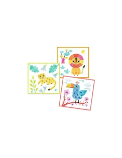 Djeco Coloriage 3 pochoirs pour une image -