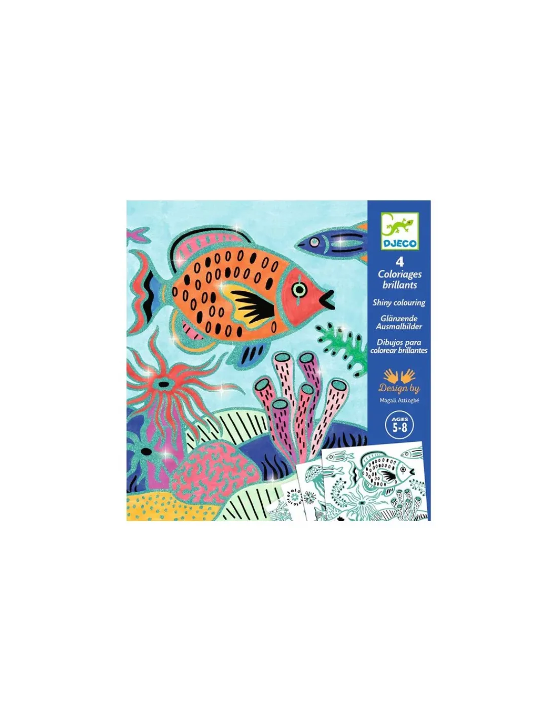 Djeco Coloriages brillants Sous la mer -