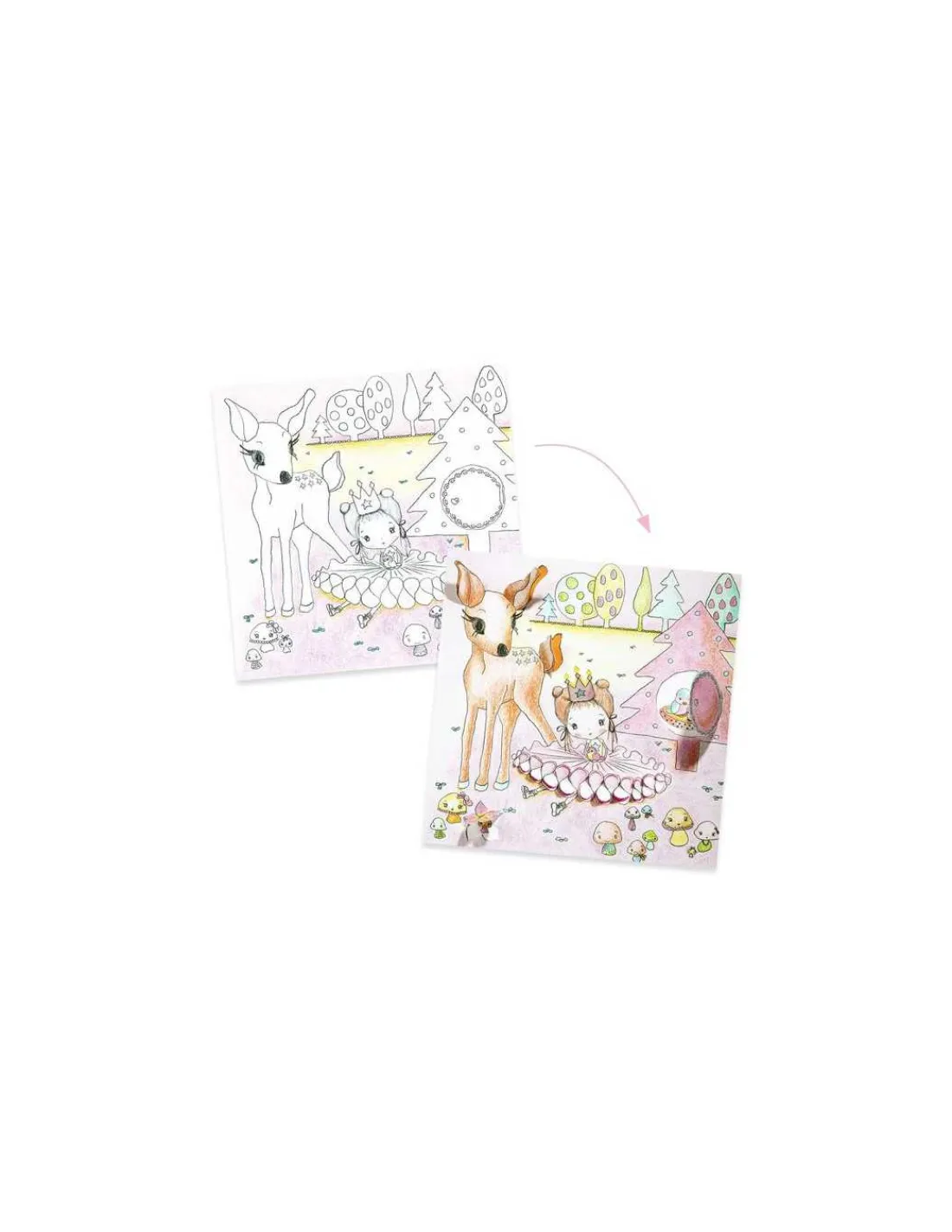 Djeco Coloriages Les petites portes de Pupi -