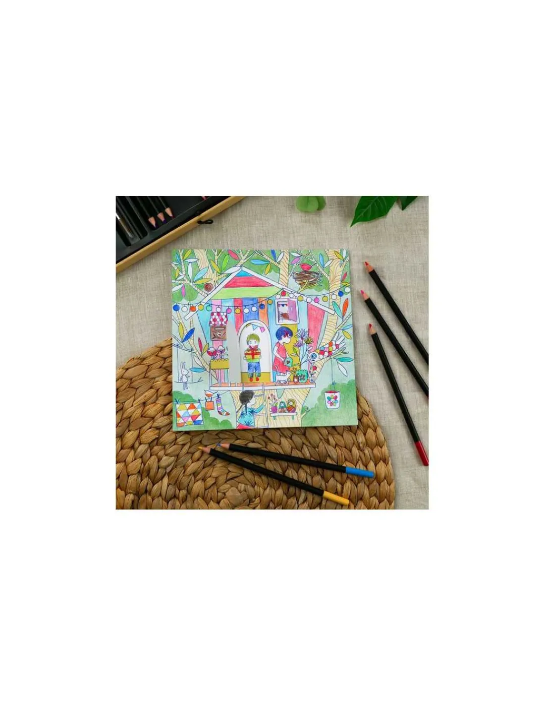 Djeco Coloriages petites portes Les cabanes de Nina -