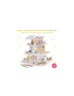 Djeco Colorie assemble et joue DIY Maison de poupées -