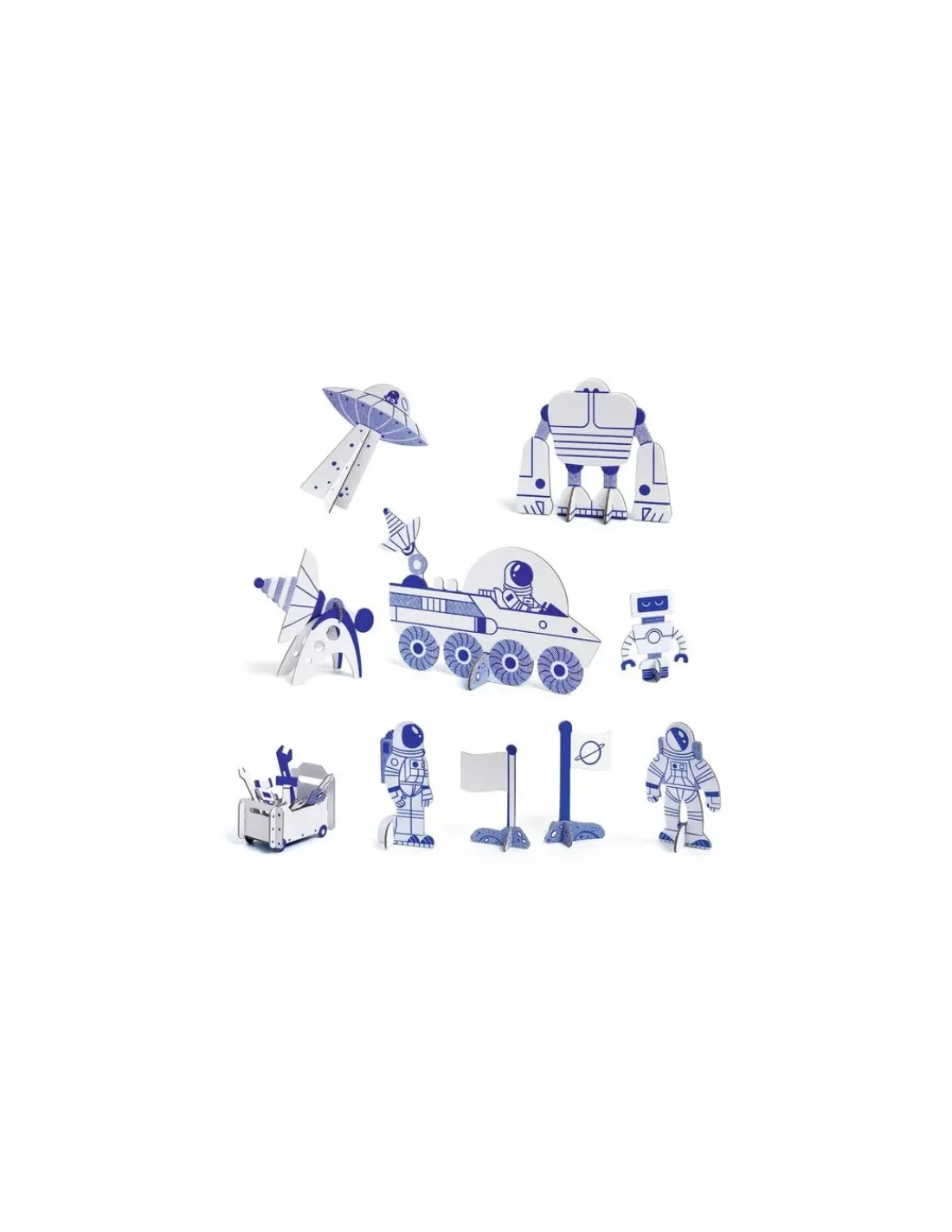 Djeco Colorie assemble et joue DIY Fusée -