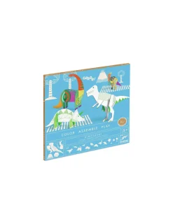 Djeco Colorie assemble et joue DIY Dinosaures -