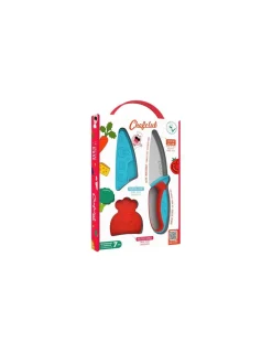 Chefclub kids Couteau du chef bleu et rouge -