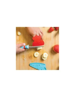Chefclub kids Couteau du chef bleu et rouge -