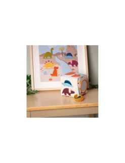 Little Big Friends Cube d'activités en tissu Les Amis Dinos -