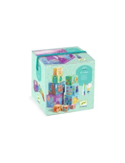 Djeco Cubes à empiler arc en ciel -