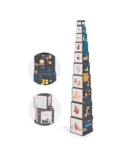 Moulin Roty Cubes empilables Les moustaches -