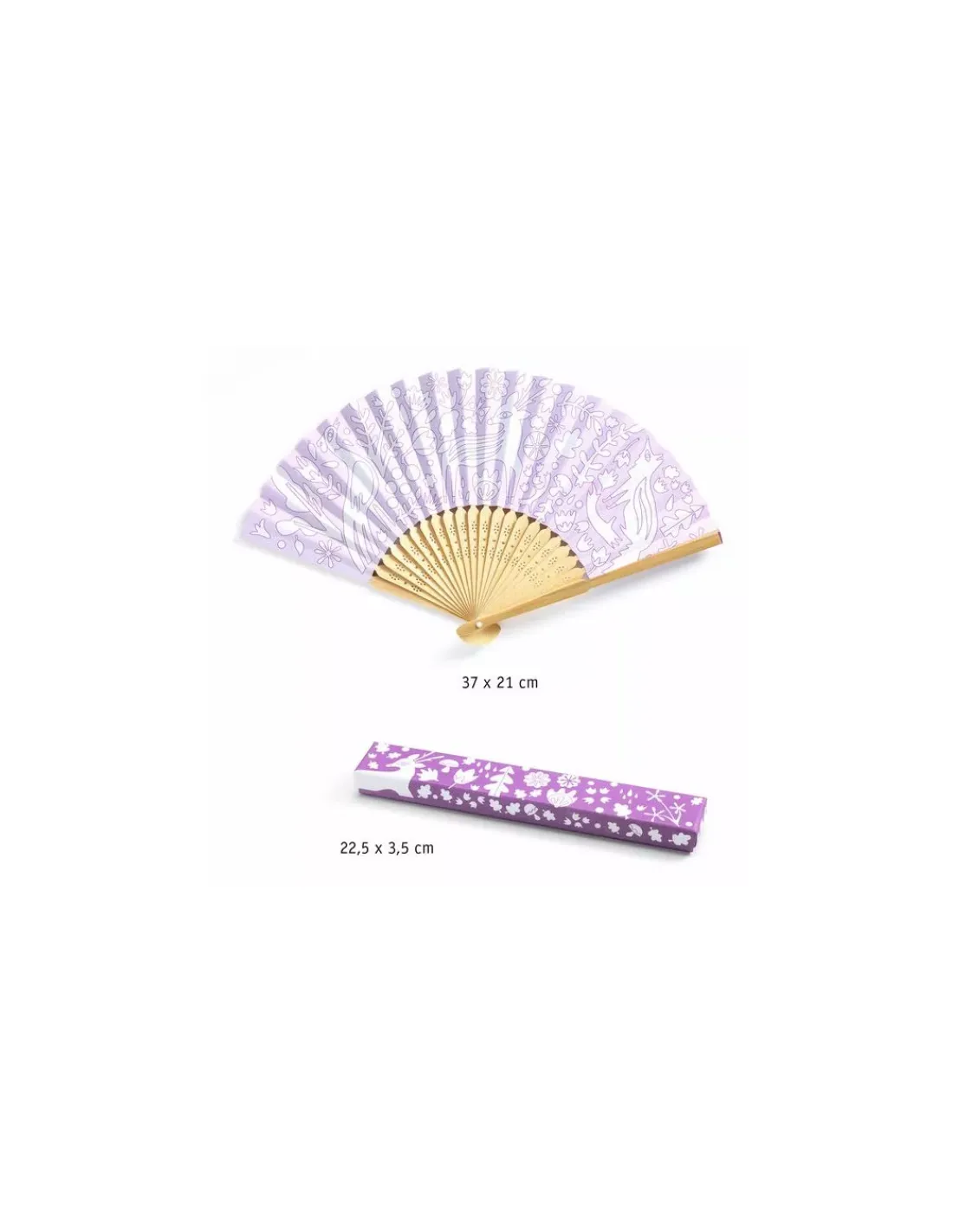 Djeco Eventail à colorier belle des bois - Do it Yourself