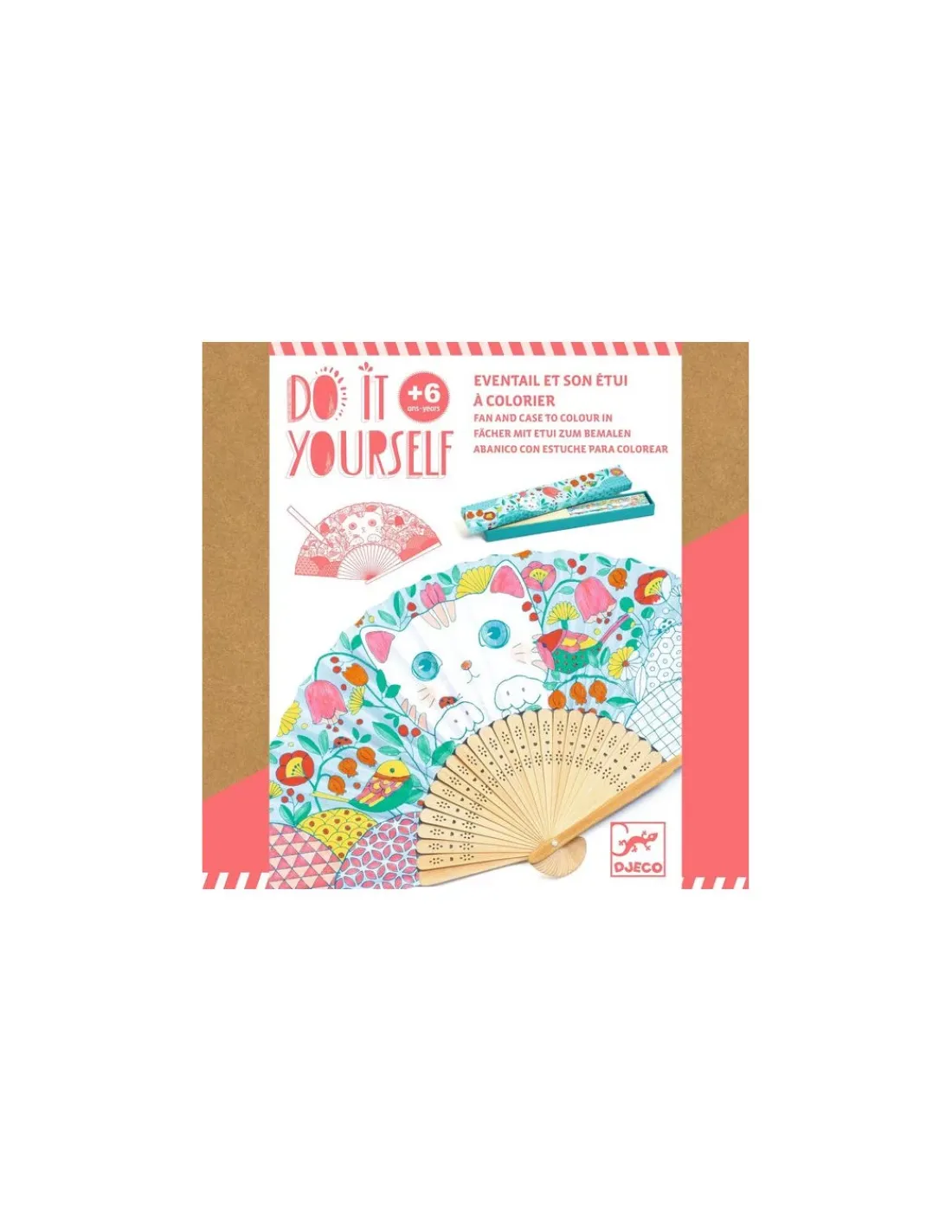 Djeco Eventail à colorier Koneko - Do it Yourself
