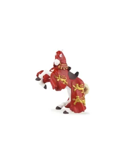 Papo Figurine cheval du roi Richard rouge -