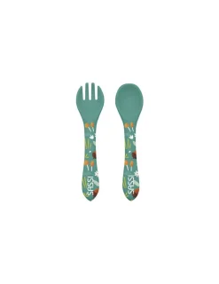 Sassi junior Fourchette et cuillère en silicone Crunchy le renard - Sassi