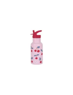 Enfant A little lovely company Gourde métal Cerises -